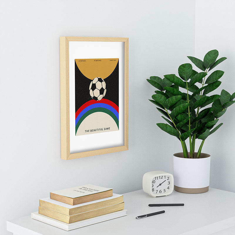 Society6 Design Studio The Beautiful Game Recessed Framing Rectangle