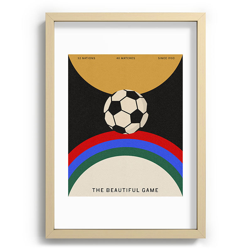 Society6 Design Studio The Beautiful Game Recessed Framing Rectangle