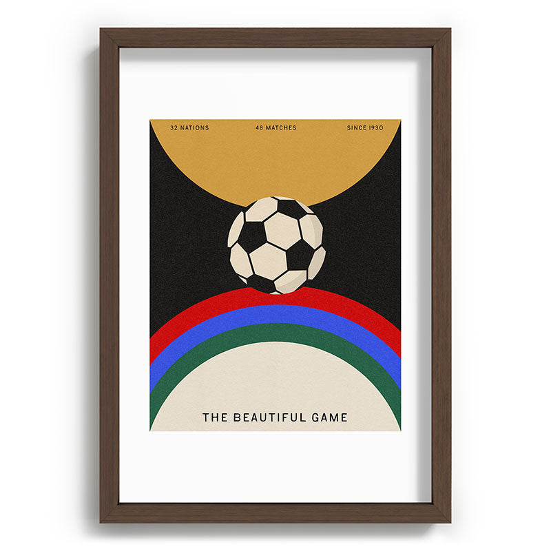 Society6 Design Studio The Beautiful Game Recessed Framing Rectangle