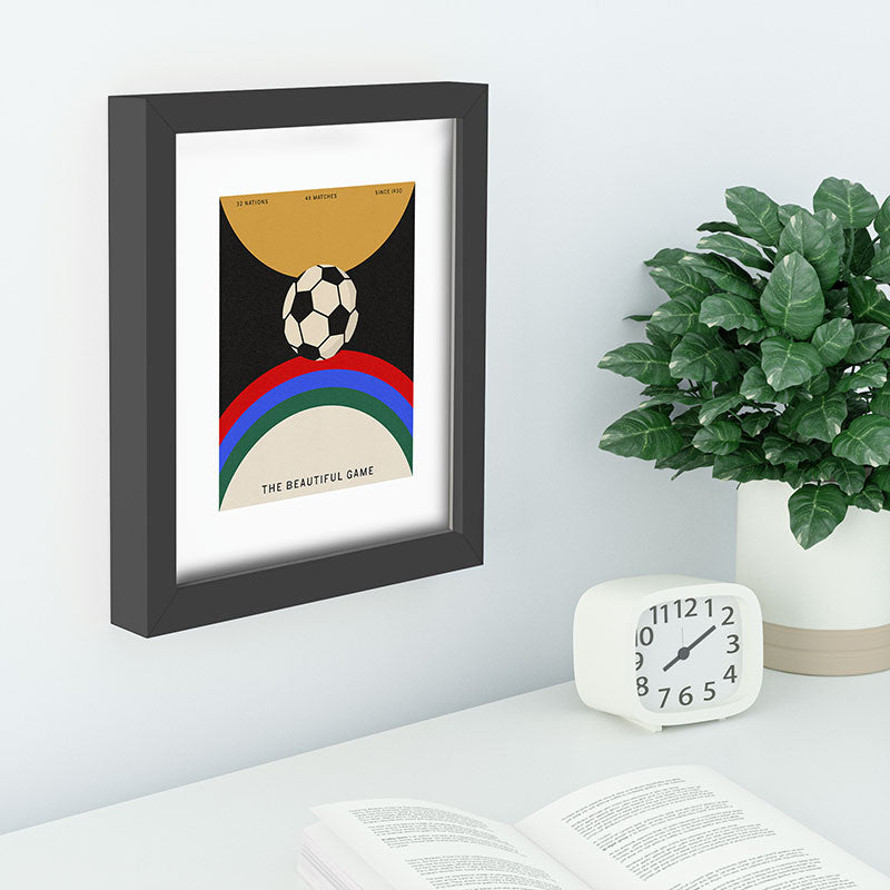 Society6 Design Studio The Beautiful Game Recessed Framing Rectangle