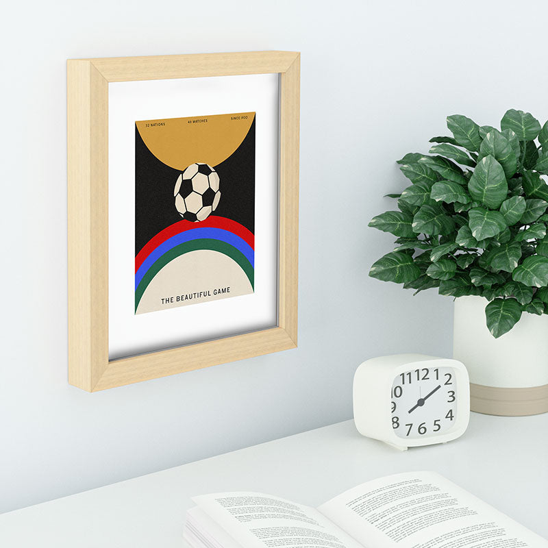 Society6 Design Studio The Beautiful Game Recessed Framing Rectangle