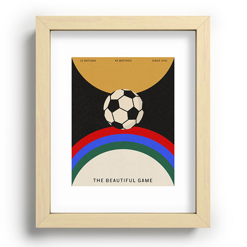 Society6 Design Studio The Beautiful Game Recessed Framing Rectangle