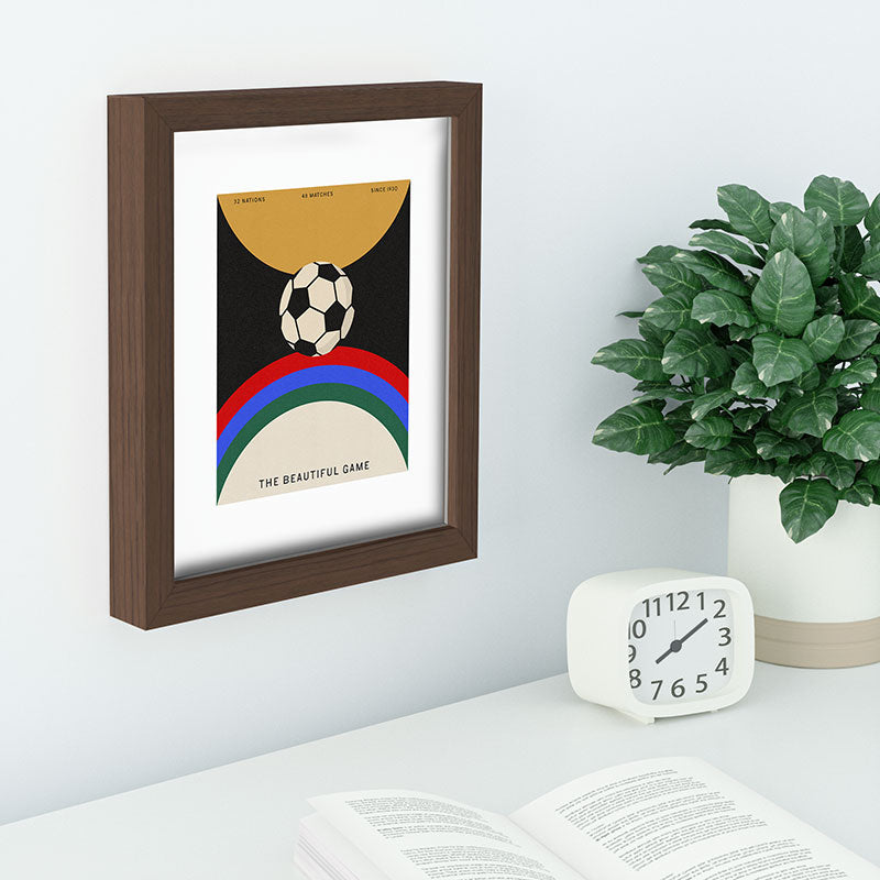 Society6 Design Studio The Beautiful Game Recessed Framing Rectangle