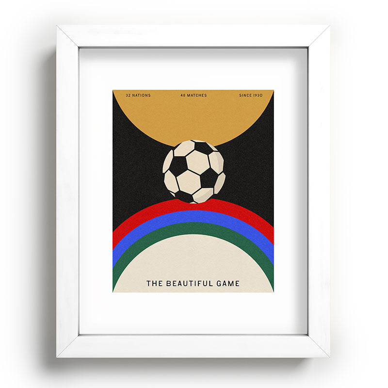 Society6 Design Studio The Beautiful Game Recessed Framing Rectangle