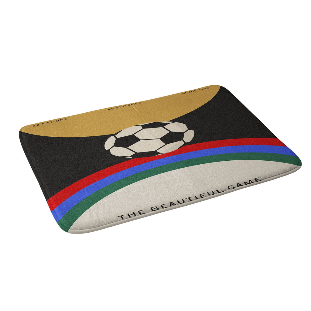 Society6 Design Studio The Beautiful Game Memory Foam Bath Mat