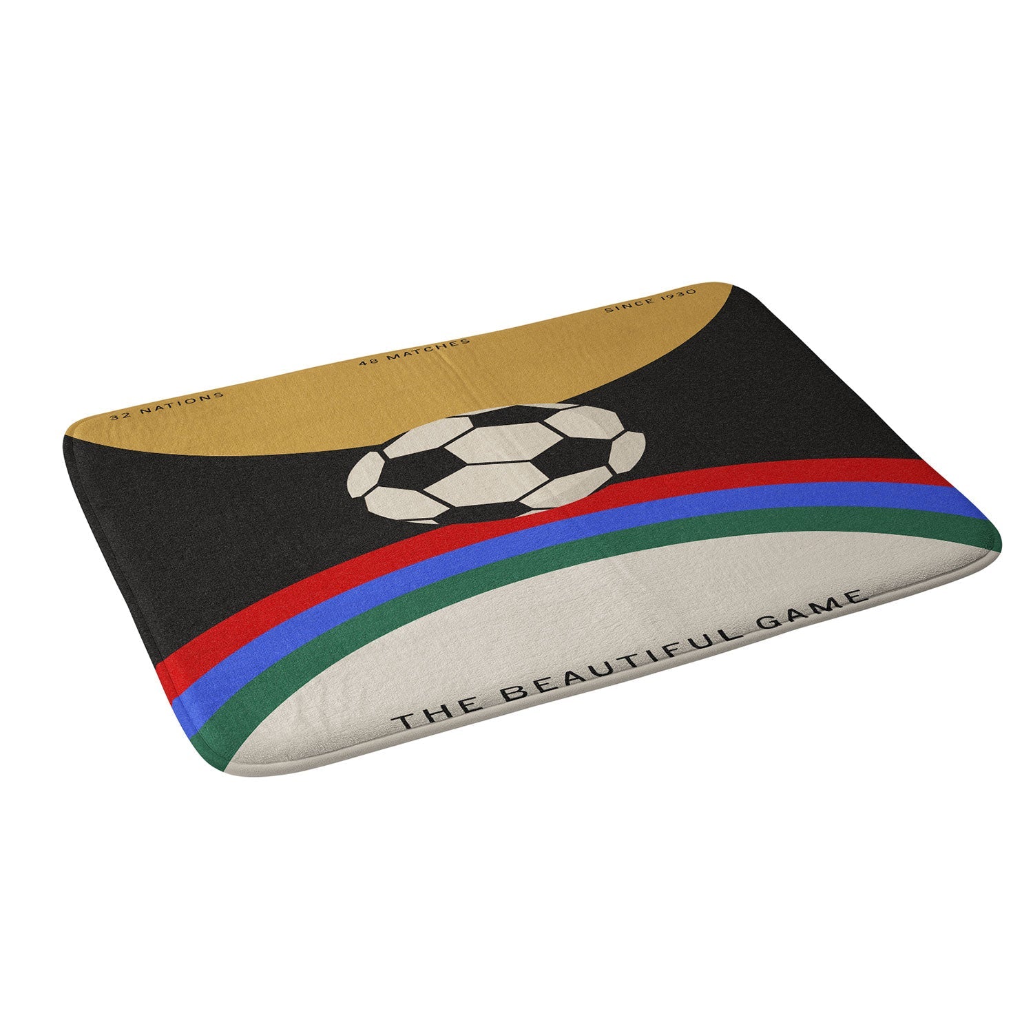 Society6 Design Studio The Beautiful Game Memory Foam Bath Mat