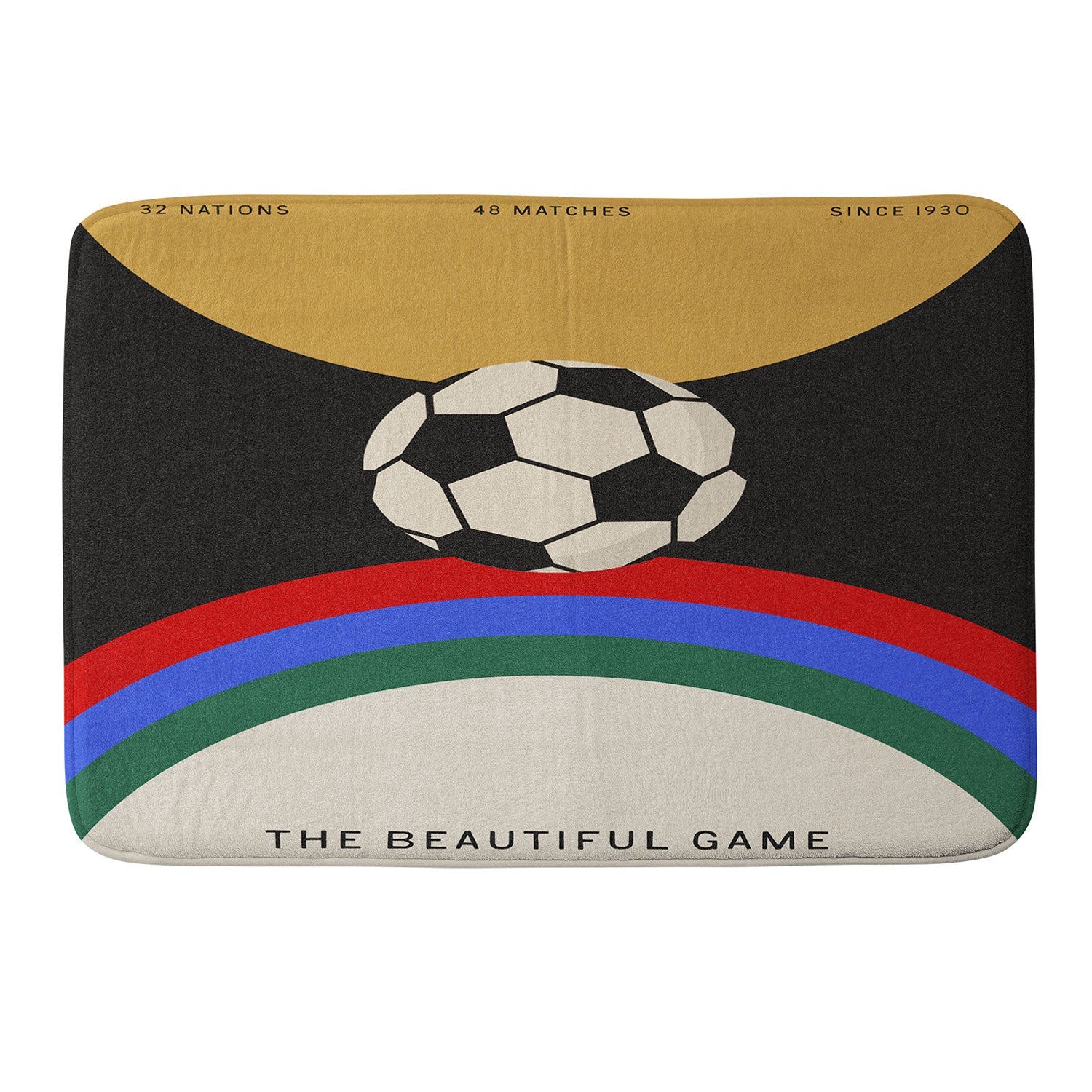 Society6 Design Studio The Beautiful Game Memory Foam Bath Mat
