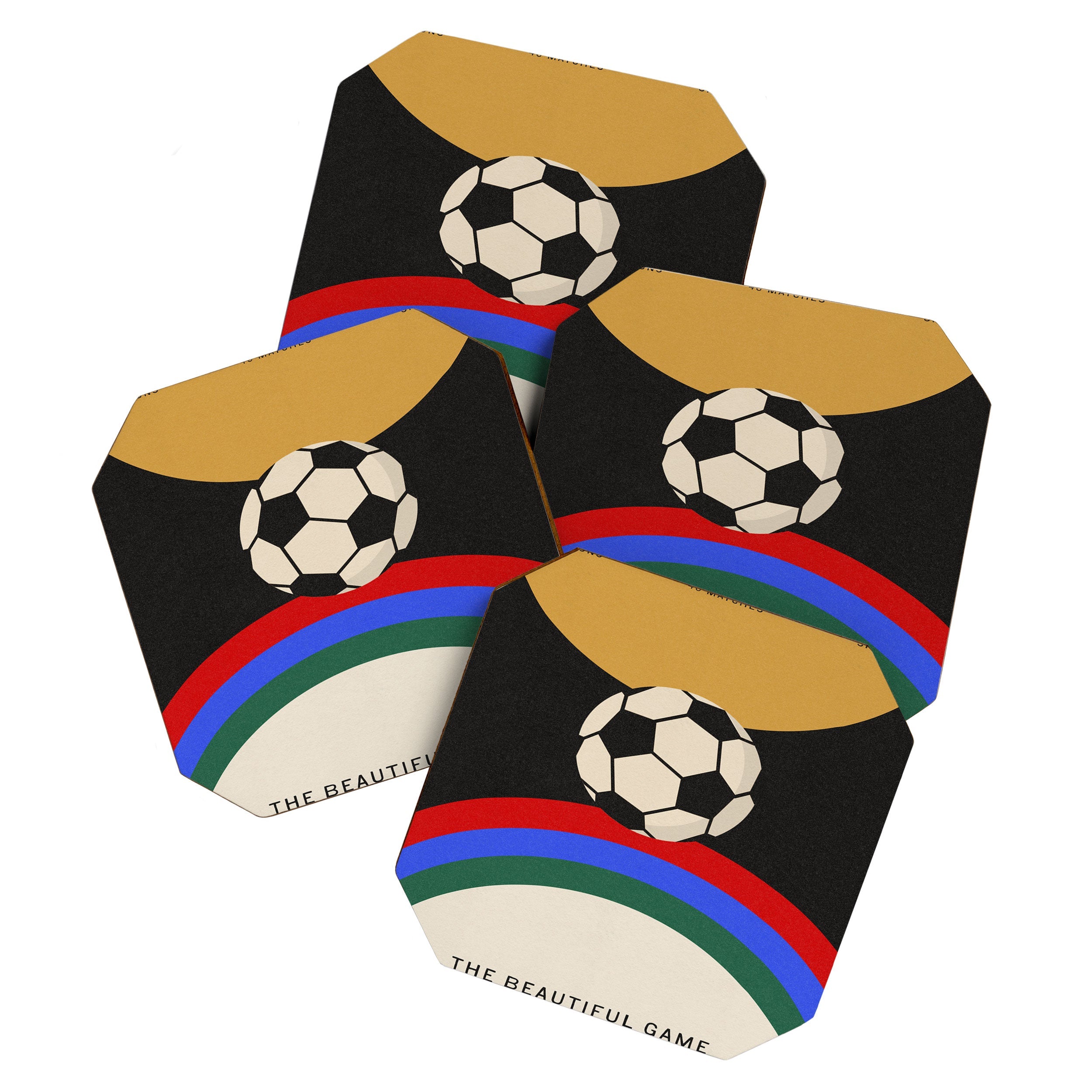 Society6 Design Studio The Beautiful Game Coaster Set