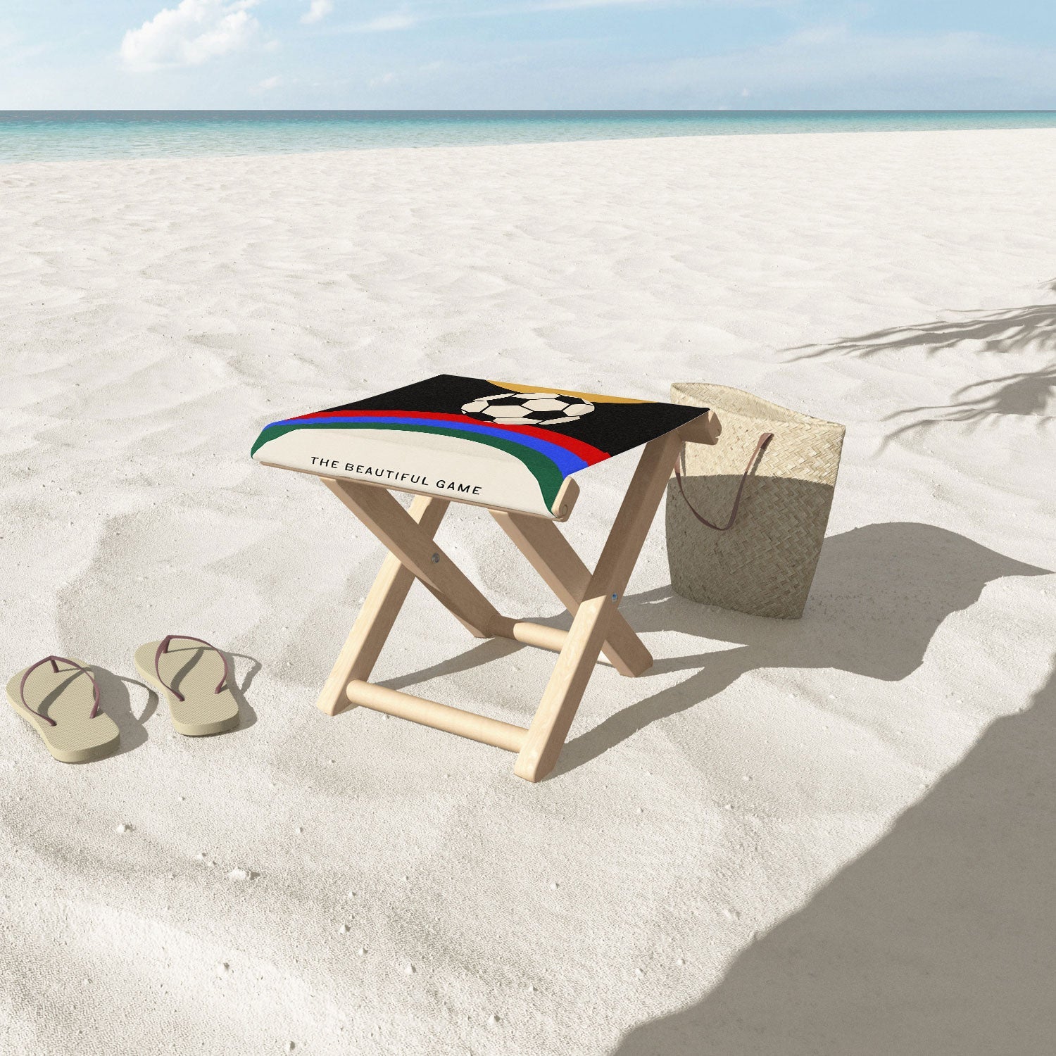 Society6 Design Studio The Beautiful Game Folding Stool