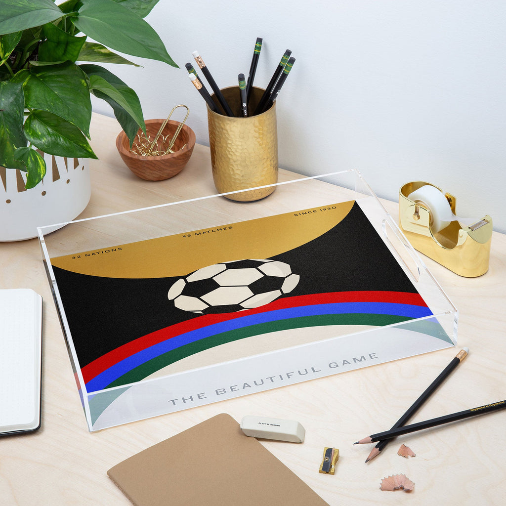Society6 Design Studio The Beautiful Game Acrylic Tray