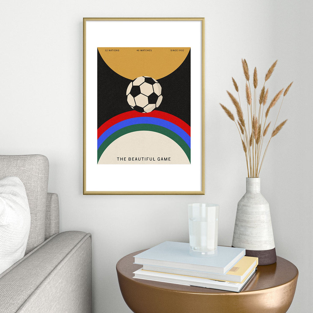 Society6 Design Studio The Beautiful Game Metal Framed Art Print