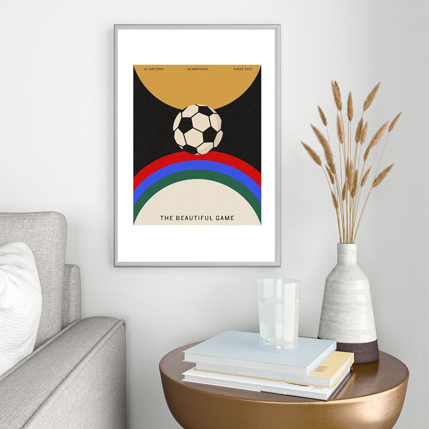 Society6 Design Studio The Beautiful Game Metal Framed Art Print