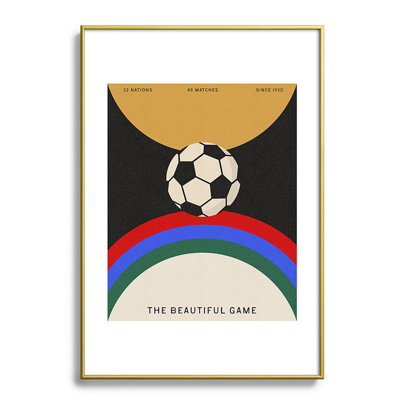 Society6 Design Studio The Beautiful Game Metal Framed Art Print