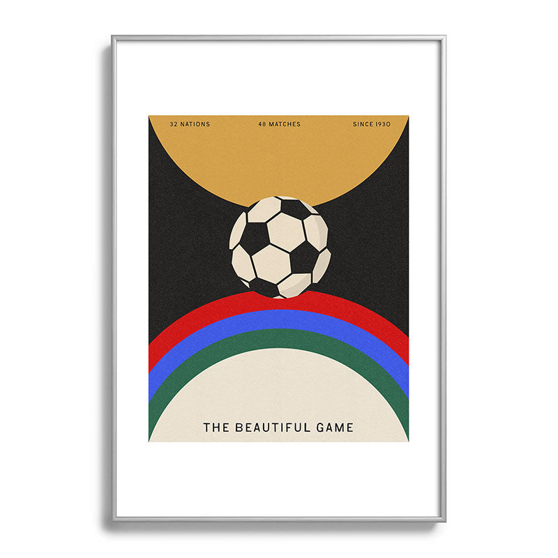 Society6 Design Studio The Beautiful Game Metal Framed Art Print