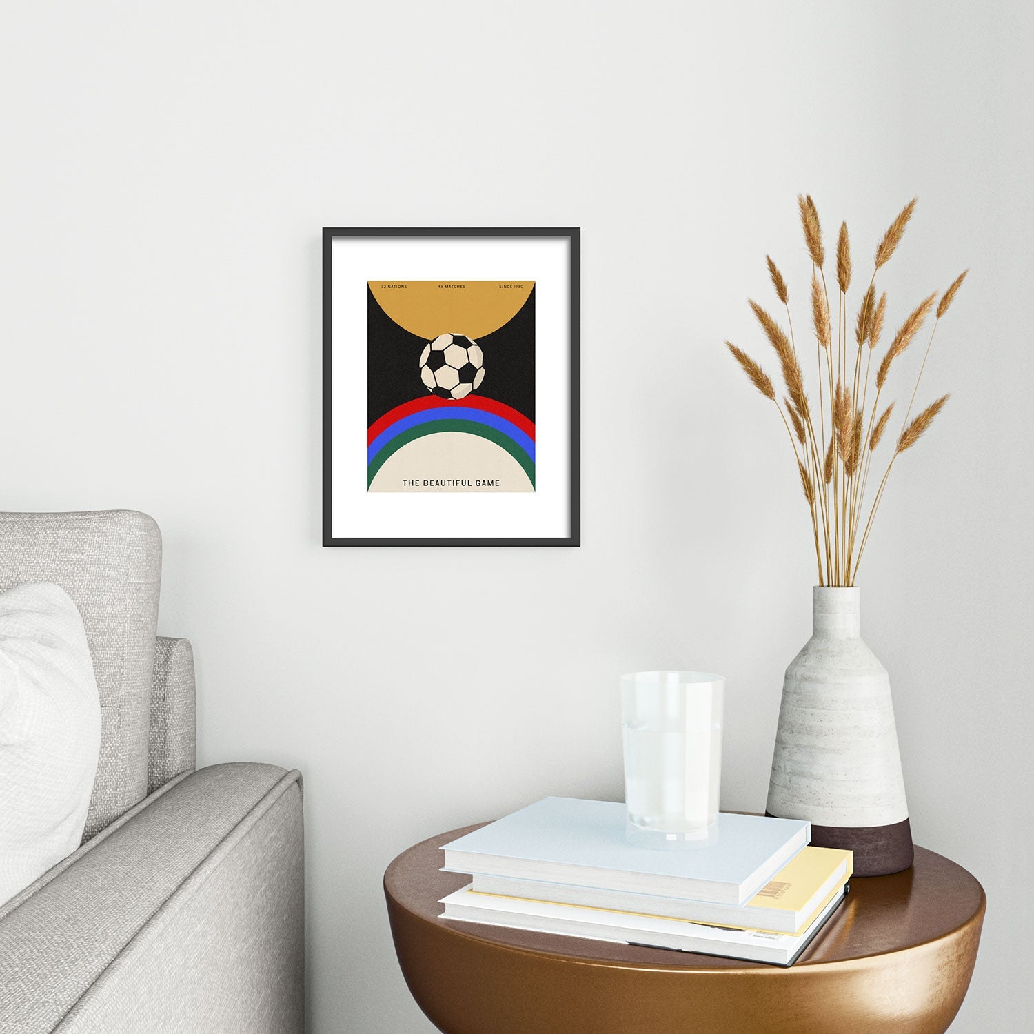 Society6 Design Studio The Beautiful Game Metal Framed Art Print