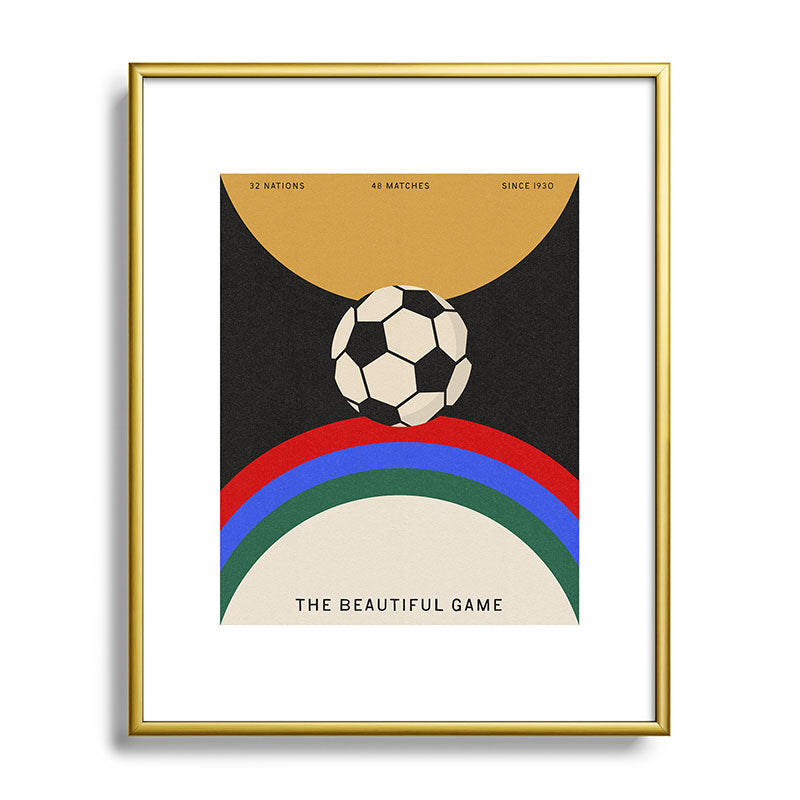 Society6 Design Studio The Beautiful Game Metal Framed Art Print