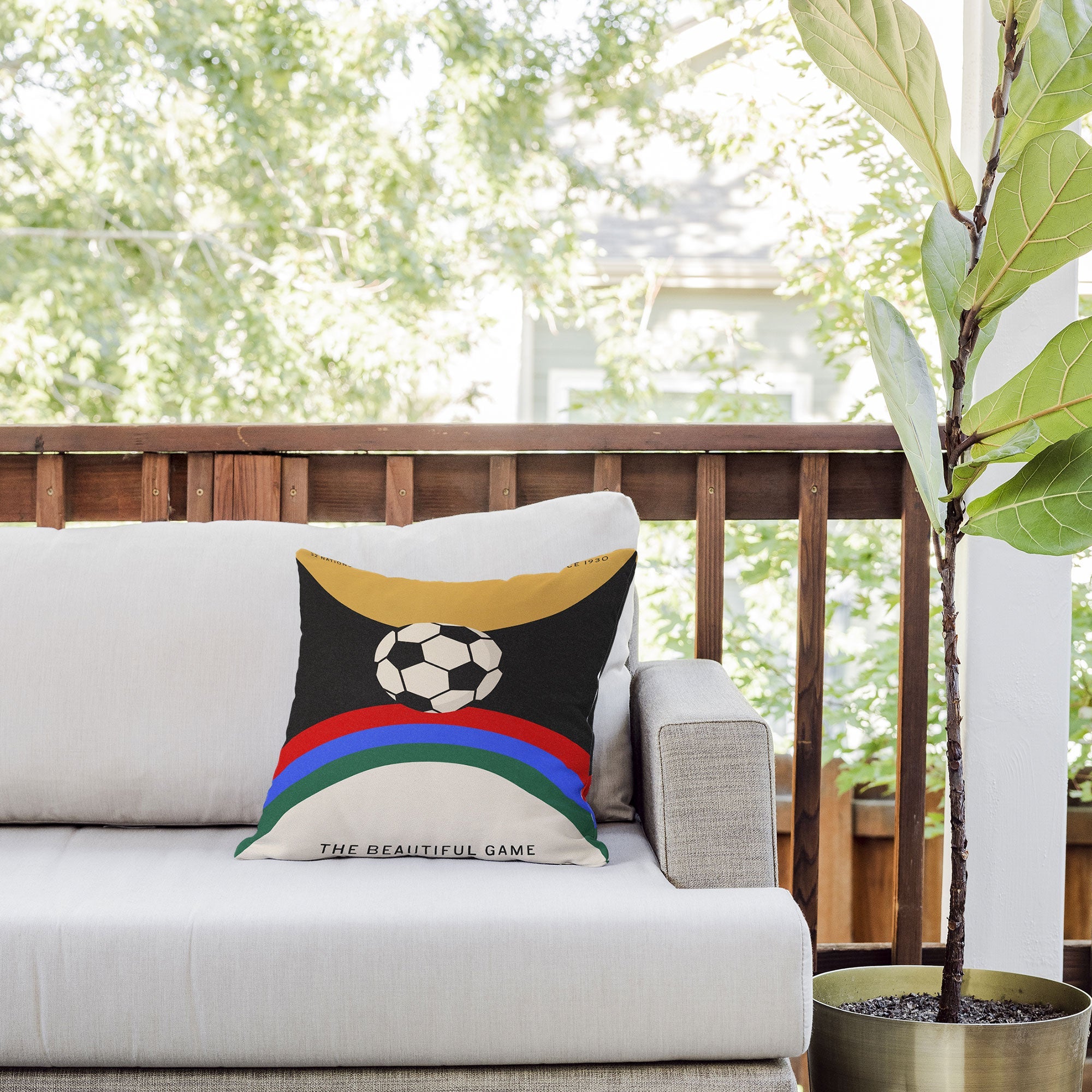 Society6 Design Studio The Beautiful Game Outdoor Throw Pillow