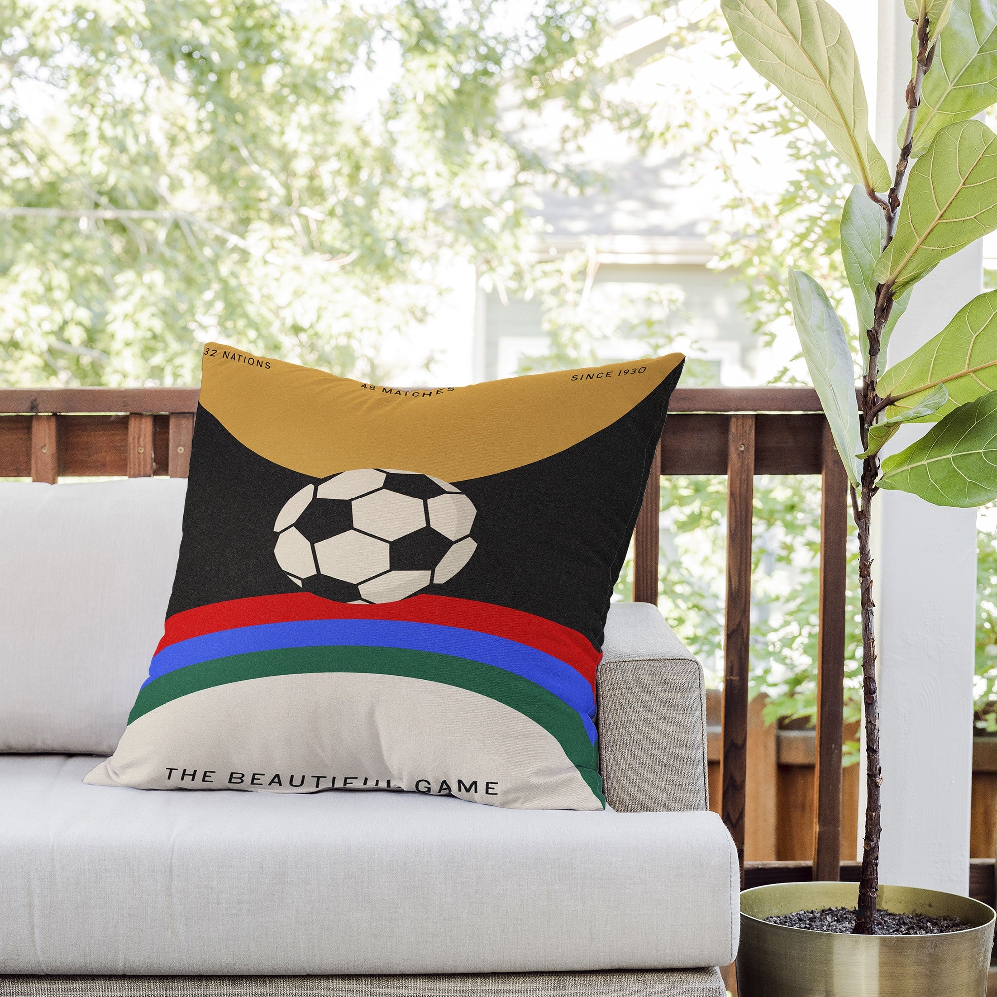 Society6 Design Studio The Beautiful Game Outdoor Throw Pillow