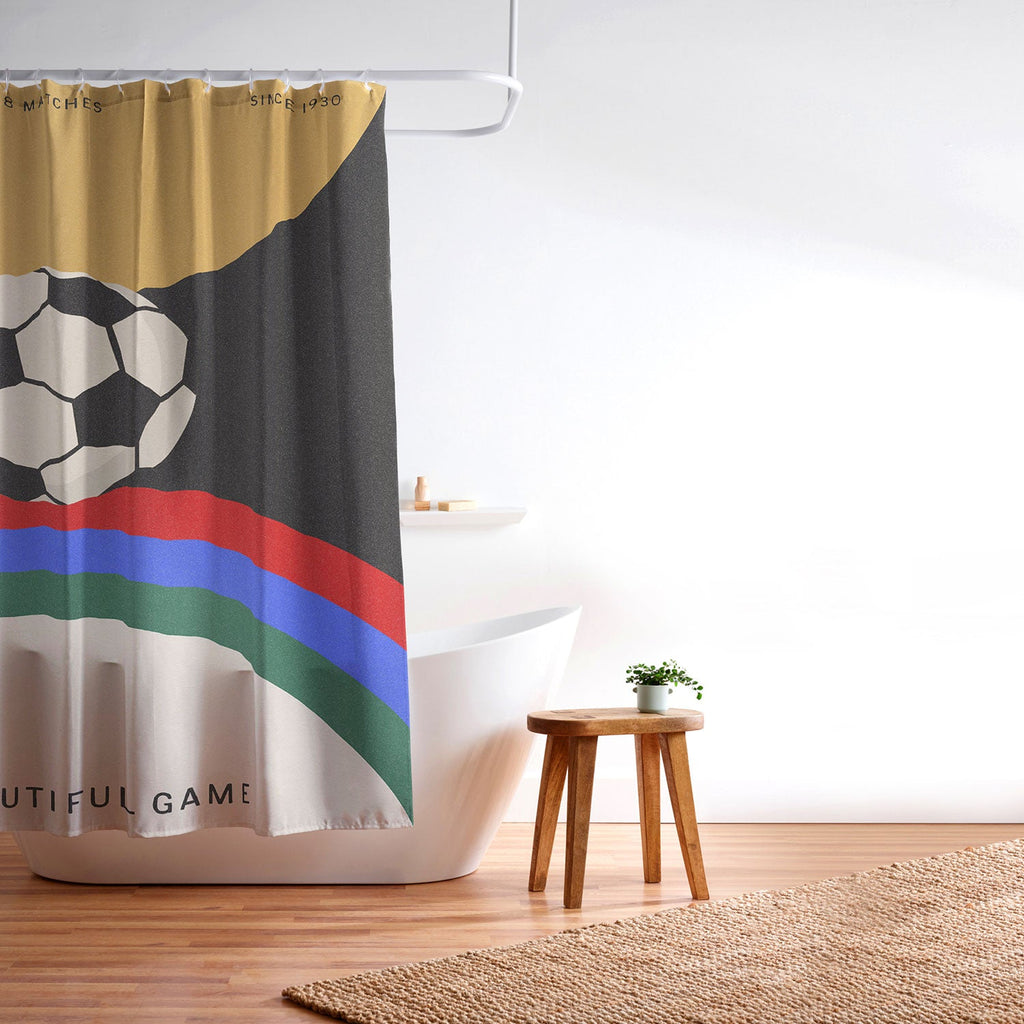 Society6 Design Studio The Beautiful Game Shower Curtain