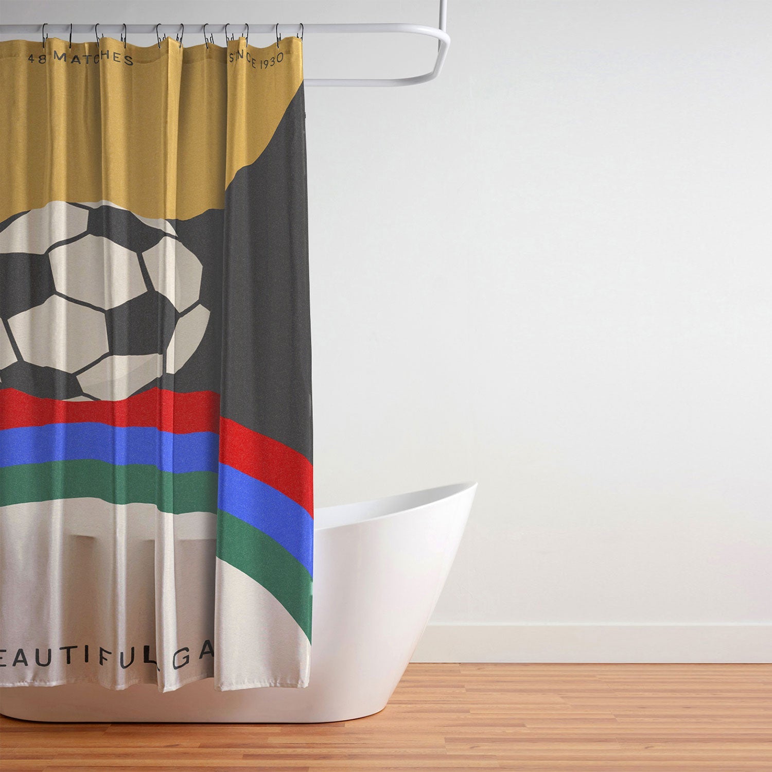 Society6 Design Studio The Beautiful Game Shower Curtain
