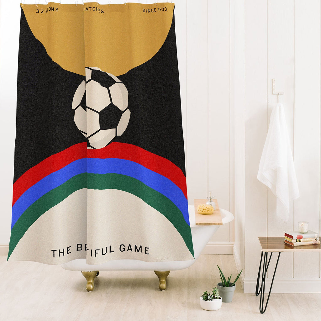 Society6 Design Studio The Beautiful Game Shower Curtain