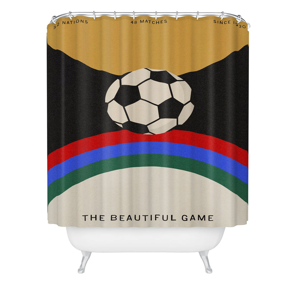 Society6 Design Studio The Beautiful Game Shower Curtain