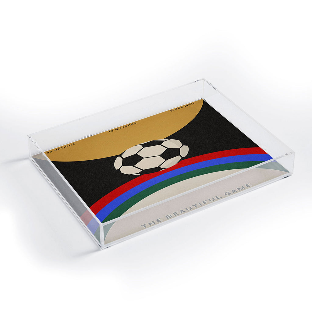 Society6 Design Studio The Beautiful Game Acrylic Tray