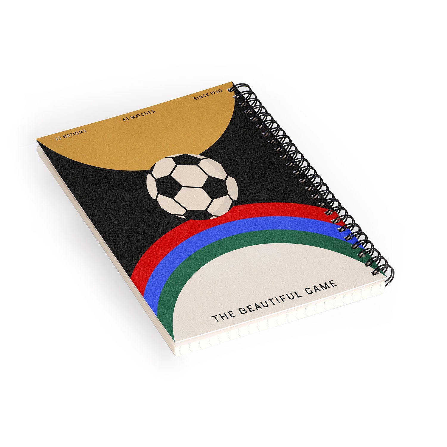 Society6 Design Studio The Beautiful Game Spiral Notebook