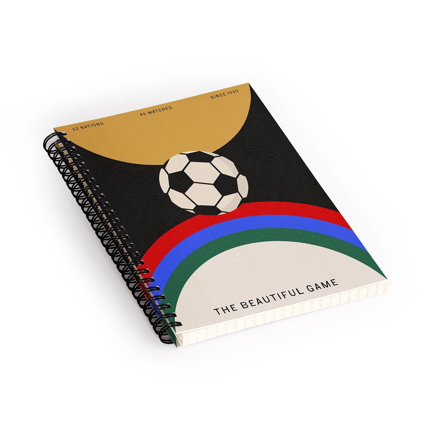 Society6 Design Studio The Beautiful Game Spiral Notebook