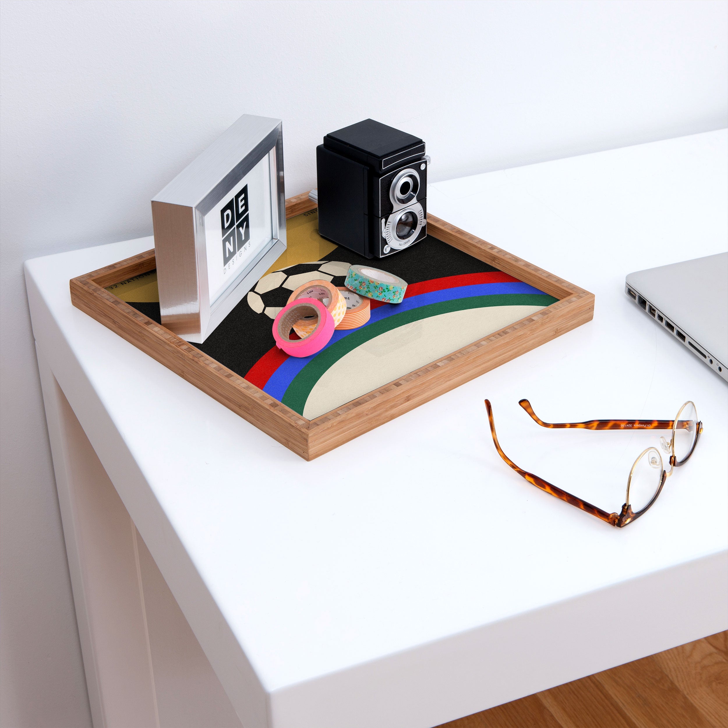 Society6 Design Studio The Beautiful Game Square Tray