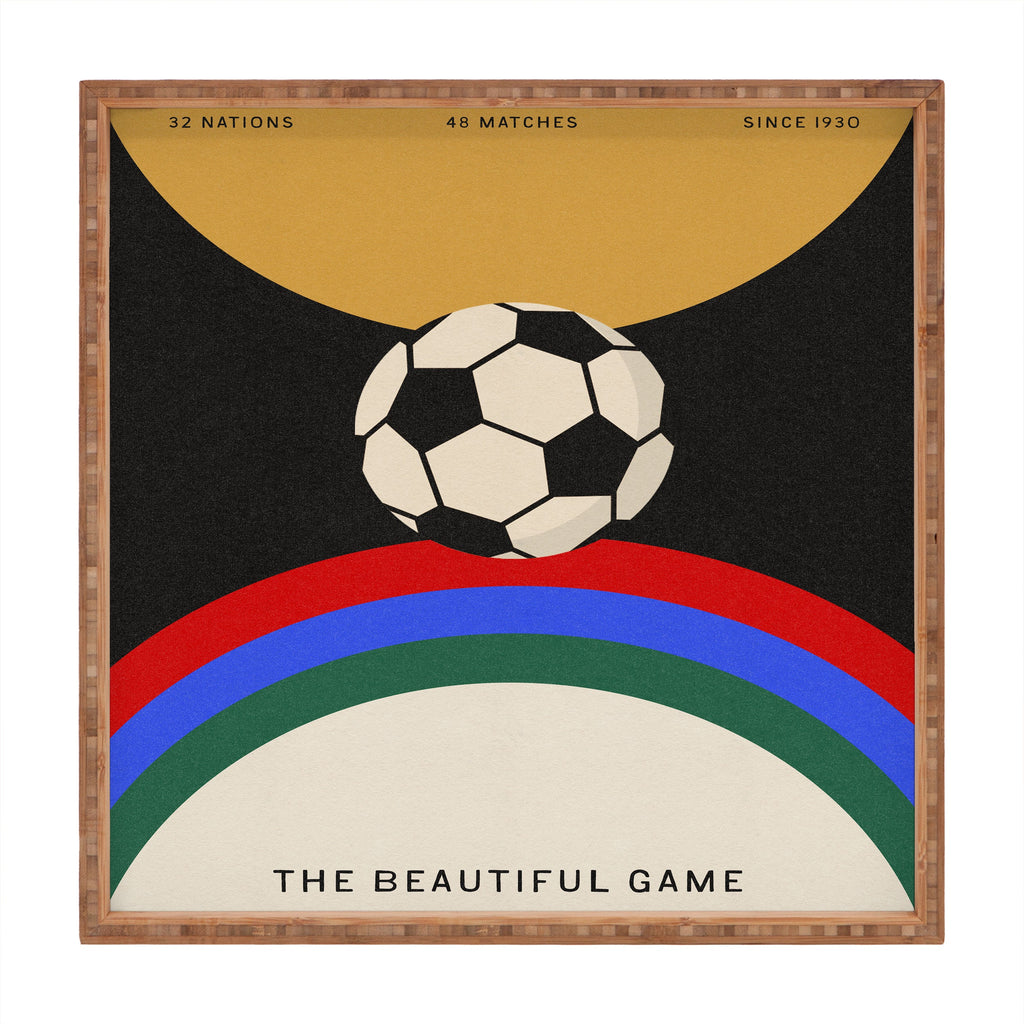 Society6 Design Studio The Beautiful Game Square Tray