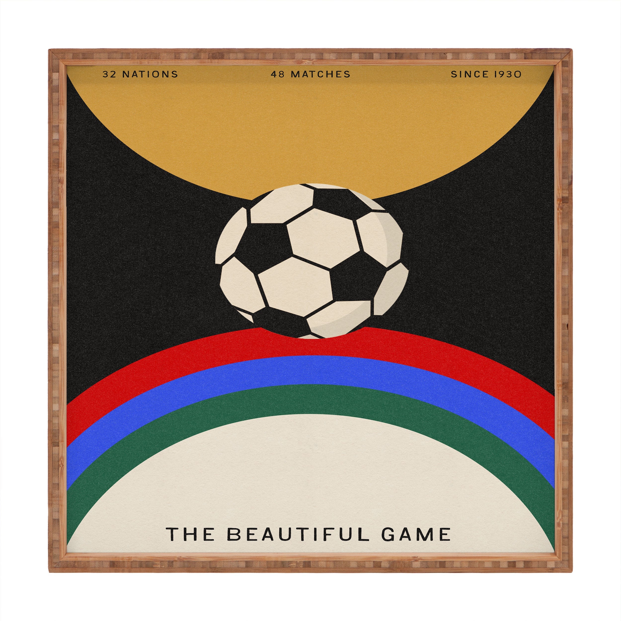 Society6 Design Studio The Beautiful Game Square Tray