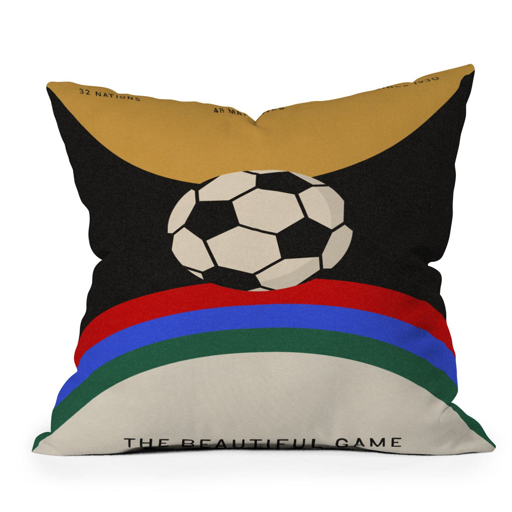 Society6 Design Studio The Beautiful Game Outdoor Throw Pillow