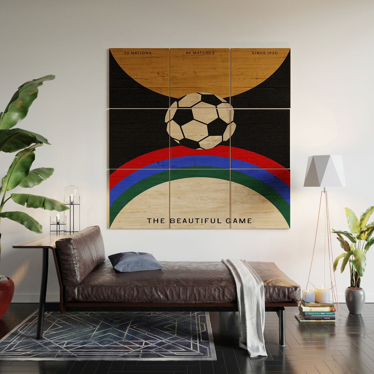Society6 Design Studio The Beautiful Game Wood Wall Mural