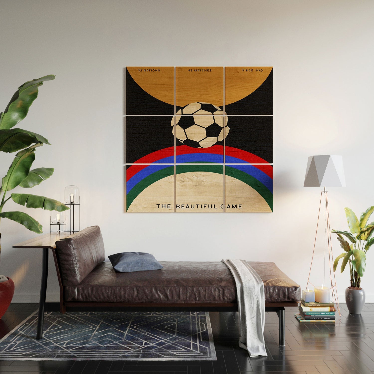 Society6 Design Studio The Beautiful Game Wood Wall Mural