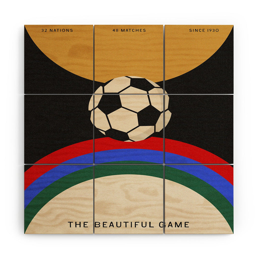 Society6 Design Studio The Beautiful Game Wood Wall Mural