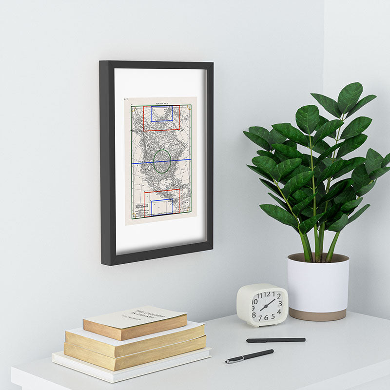 Society6 Design Studio Three Nations One Pitch Recessed Framing Rectangle