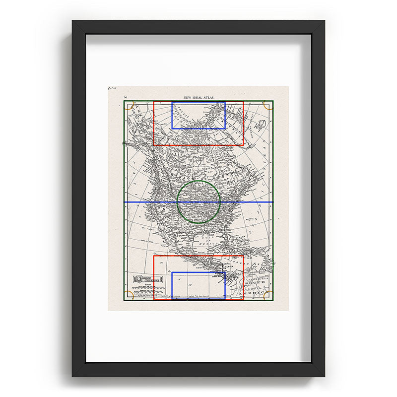 Society6 Design Studio Three Nations One Pitch Recessed Framing Rectangle