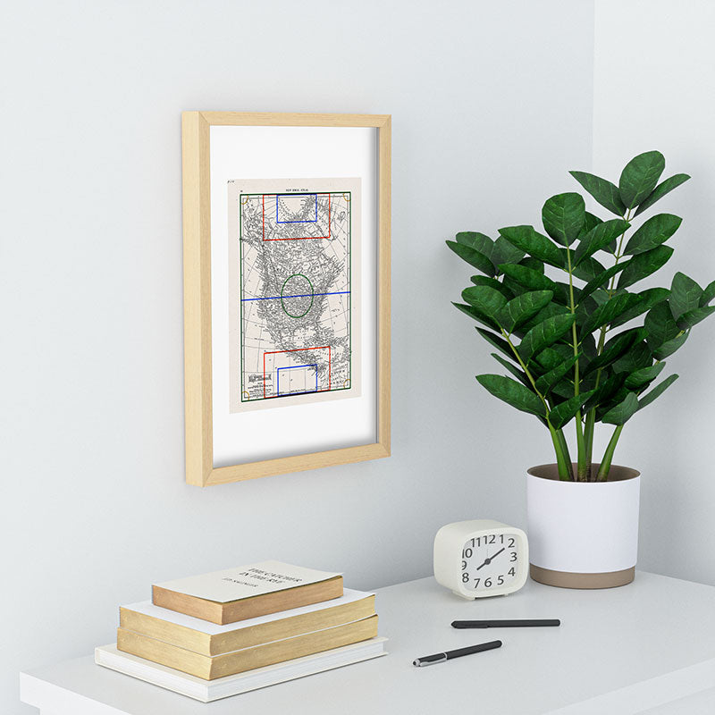 Society6 Design Studio Three Nations One Pitch Recessed Framing Rectangle