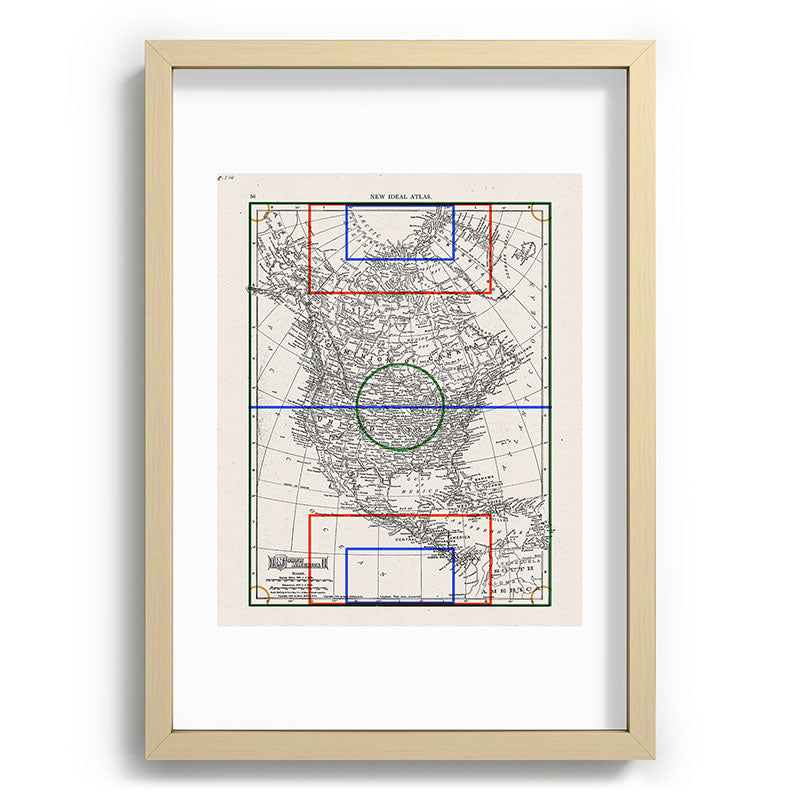 Society6 Design Studio Three Nations One Pitch Recessed Framing Rectangle