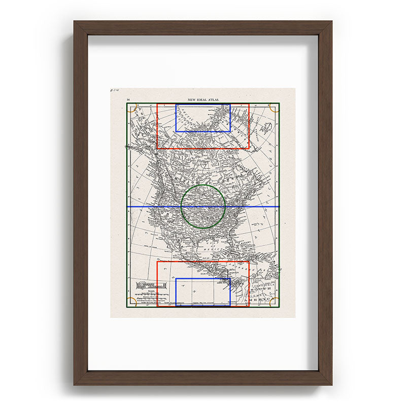Society6 Design Studio Three Nations One Pitch Recessed Framing Rectangle