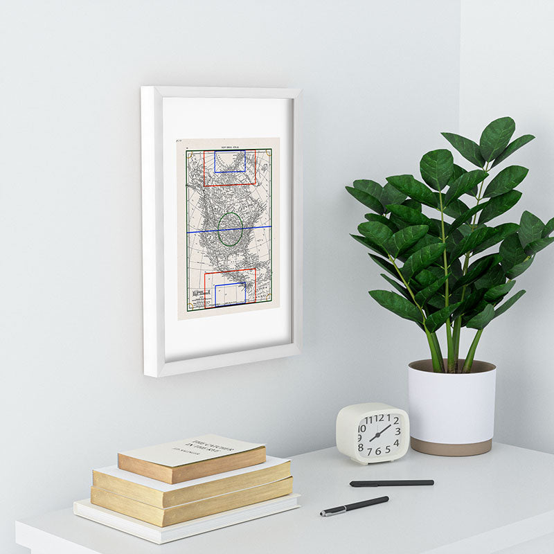Society6 Design Studio Three Nations One Pitch Recessed Framing Rectangle