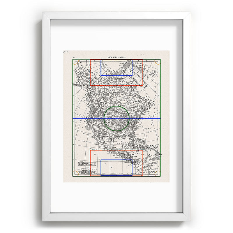 Society6 Design Studio Three Nations One Pitch Recessed Framing Rectangle