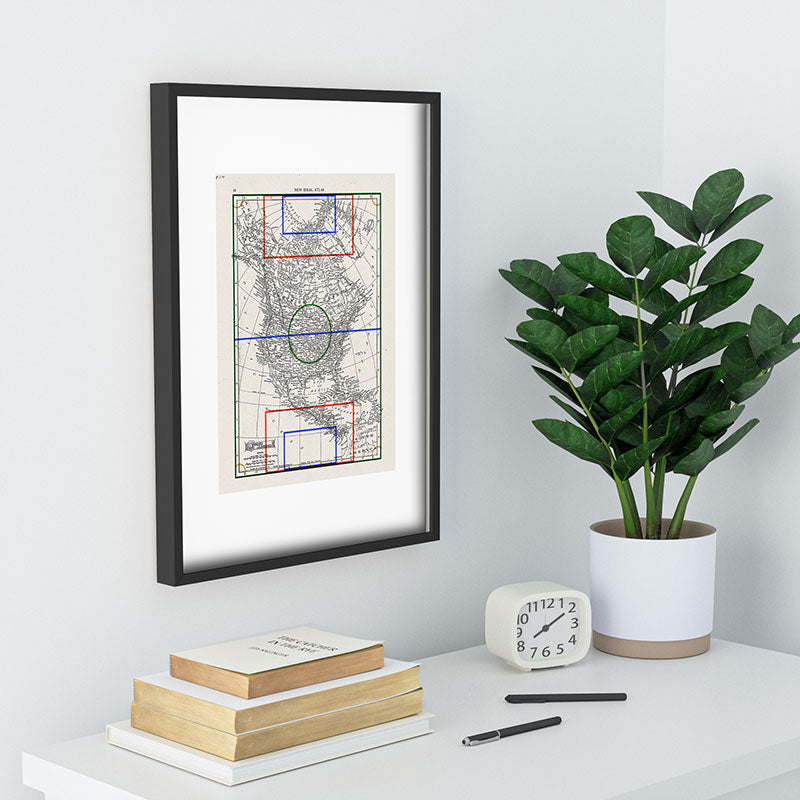 Society6 Design Studio Three Nations One Pitch Recessed Framing Rectangle