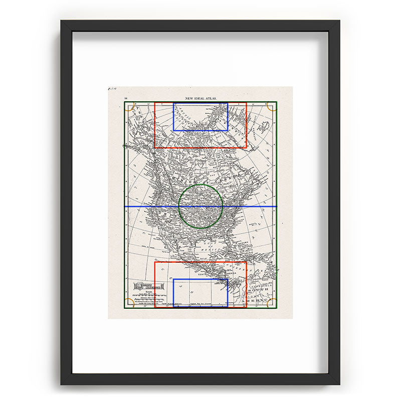 Society6 Design Studio Three Nations One Pitch Recessed Framing Rectangle