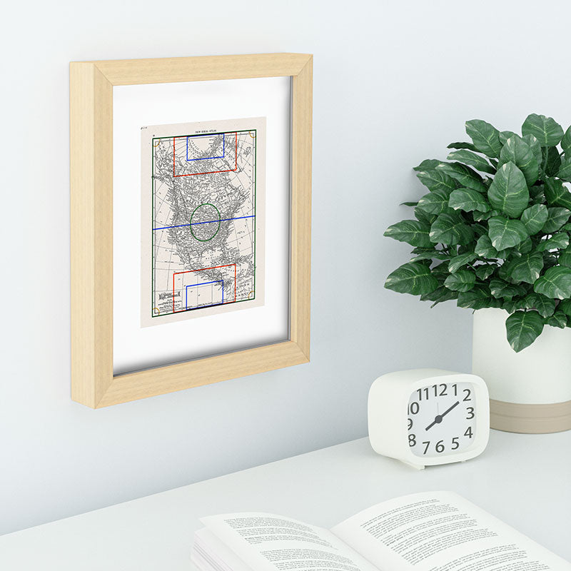 Society6 Design Studio Three Nations One Pitch Recessed Framing Rectangle