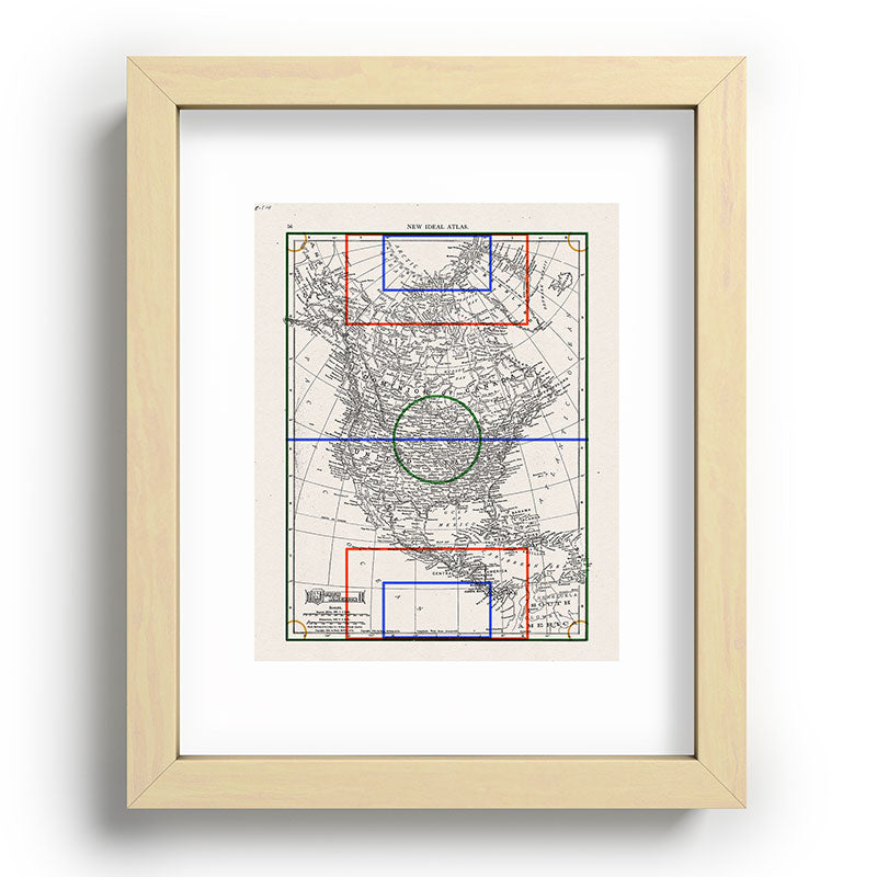 Society6 Design Studio Three Nations One Pitch Recessed Framing Rectangle