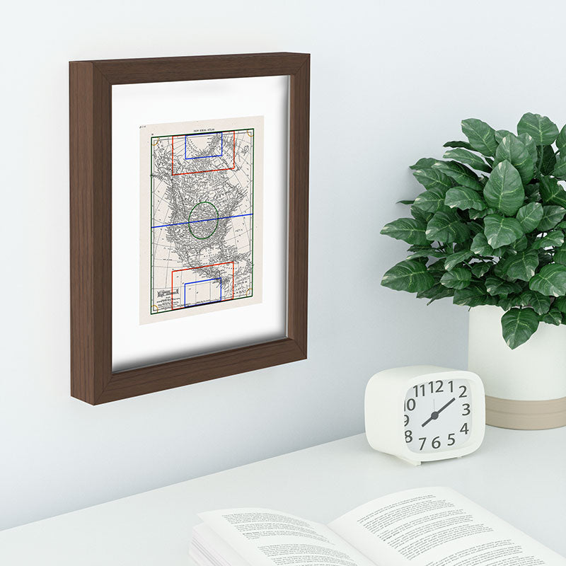 Society6 Design Studio Three Nations One Pitch Recessed Framing Rectangle