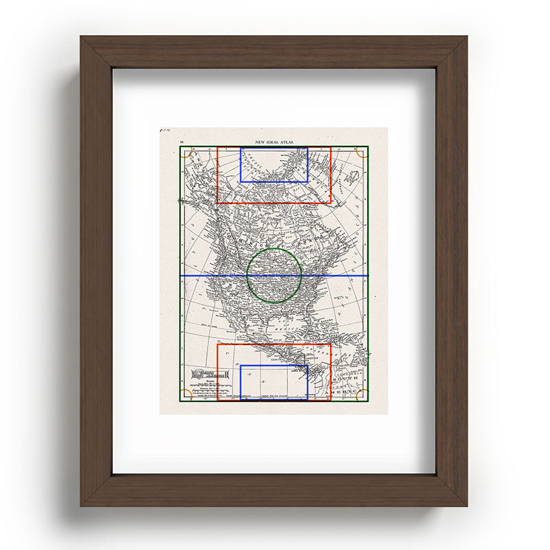 Society6 Design Studio Three Nations One Pitch Recessed Framing Rectangle