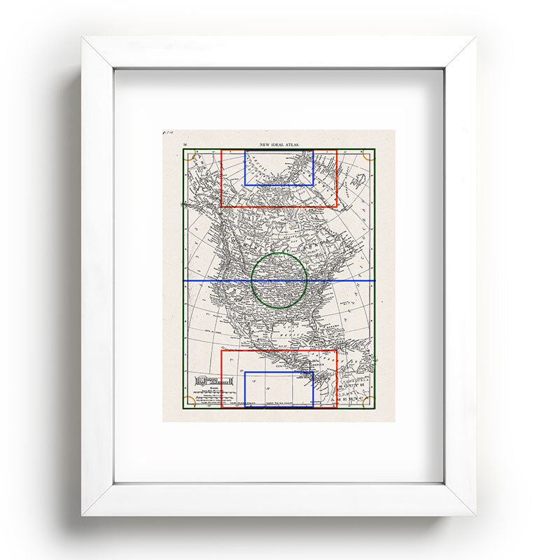 Society6 Design Studio Three Nations One Pitch Recessed Framing Rectangle